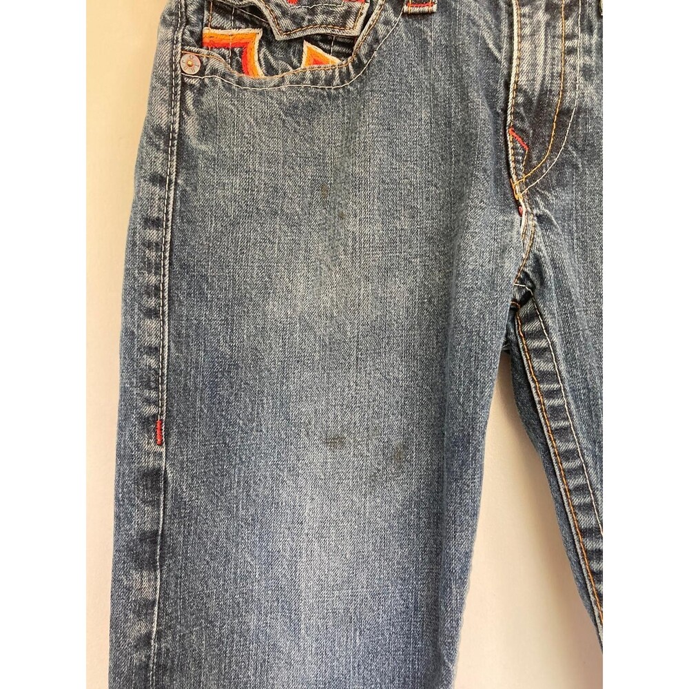 True Religion Jeans Cut Off Shorts Mens 32 Denim Fray Hem Jorts Blue - Picture 4 of 11